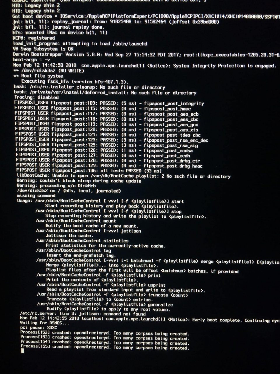 HighSierra non parte IMG 7953 High Sierra opendirectoryd Too many corpses being created