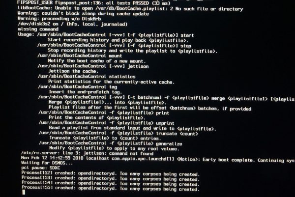 High Sierra opendirectoryd: Too many corpses being created High Sierra opendirectoryd too many corpses being created